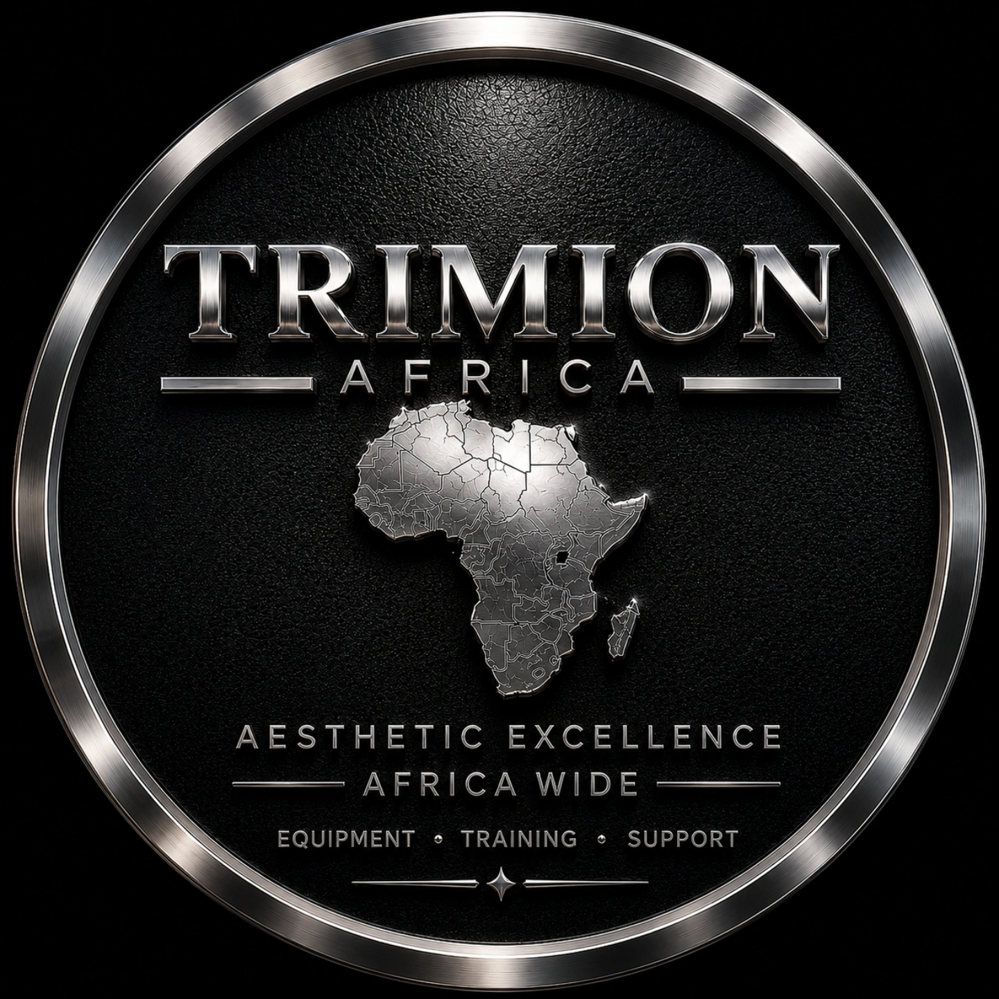 TRIMION AFRICA silver medallion logo